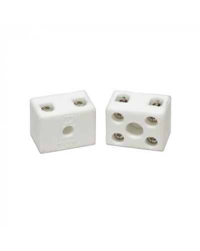 Клемма керамическая латунь 6 мм² 2 пары контактов с крепежным отверстием (5 шт/уп) Промрукав (PR08.7163) в Нижнем Тагиле Аксессуары для кабель-канала Pintop.ru