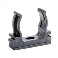 CF25G Держатель (клипса), без галогена, для труб D25мм, цвет чёрный (10шт) Экопласт (41725-10HF-BL)