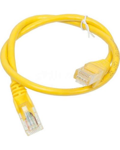 Патч-корд RJ45 - RJ45, 4 пары, UTP, категория 5е, 10 м, желтый, LSZH LANMASTER LAN-PC45/U5E-10-YL в Нижнем Тагиле Патч-корды и пигтейлы Pintop.ru