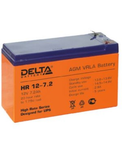 Аккумулятор свинцово-кислотный Delta HR 12-7.2 в Нижнем Тагиле Электротехническое оборудование Pintop.ru