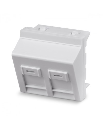 Вставка 45x45 (Mosaic) для 2 модулей формата Keystone Jack, угловая Cabeus (FP-A-45-2M) в Нижнем Тагиле Модули Keystone Pintop.ru