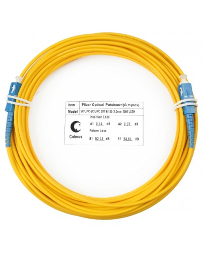 Шнур оптический simplex SC-SC 9/125 sm 20м LSZH Cabeus FOP(s)-9-SC-SC-20m в Нижнем Тагиле Патч-корды оптические Pintop.ru