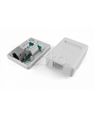 Розетка компьютерная RJ-45(8P8C) Hyperline SB1-1-8P8C-C5e-SH-WH в Нижнем Тагиле Розетки компьютерные и телефонные Pintop.ru
