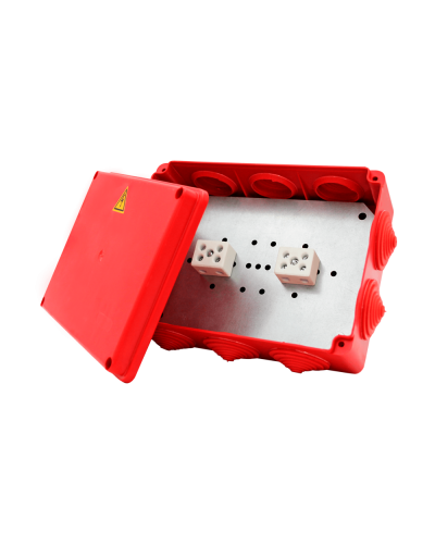 Коробка распределительная огнестойкая КРОПС-П5, IP54, габаритные размеры 190х140х70 мм, для кабелей сечением до 4 мм2, 20 клемм КМ-Профиль (FRJB-KM-P5-4-20-КРОПС-IP54) в Нижнем Тагиле Распределительные коробки Pintop.ru