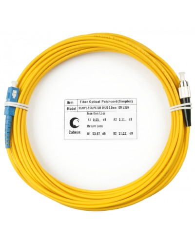 Шнур оптический simplex SC-FC 9/125 SM 20 м LSZH в Нижнем Тагиле Патч-корды оптические Pintop.ru