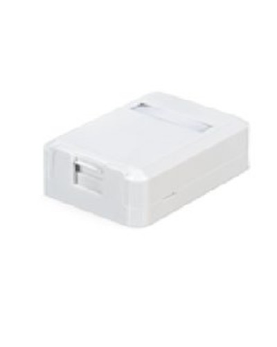 Корпус настенной розетки для установки 1-ой вставки типа Keystone Jack, белый в Нижнем Тагиле Коммутационные изделия Pintop.ru