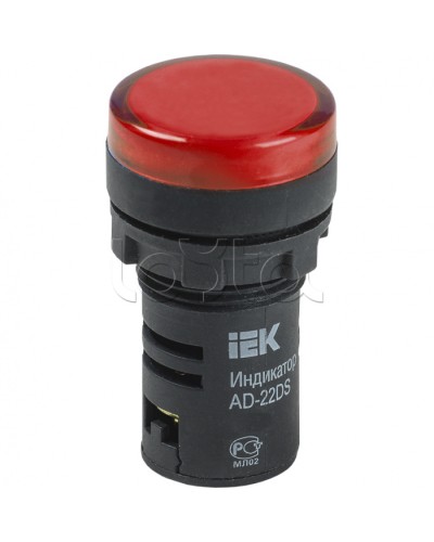 Лампа AD22DS(LED)матрица d22мм красный 24В AC/DC IEK (BLS10-ADDS-024-K04) в Нижнем Тагиле Источники света(Лампы) Pintop.ru