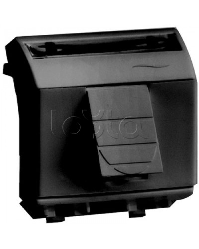 Компьютерная розетка RJ-45, кат.6A 8P8C, Hyperline, Dual IDC: 110&Krone Brava, черн., 2мод DKC 77679N в Нижнем Тагиле Розетки компьютерные и телефонные Pintop.ru