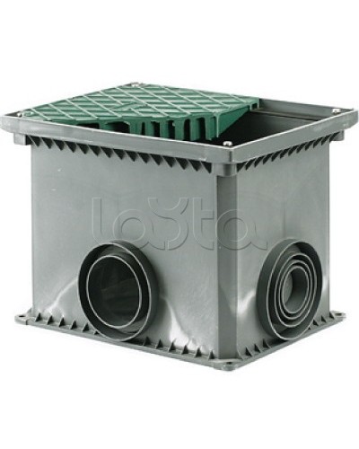 Колодец переходной смотровой 335х240х255 с крышкой для двустенных труб DKC 025002 в Нижнем Тагиле Повороты, муфты, тройники Pintop.ru