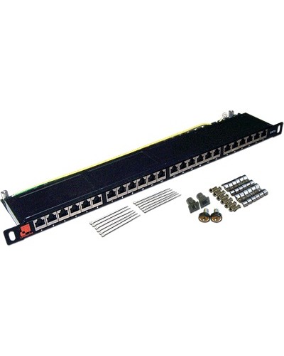 Патч-панель 19, 24 порта RJ-45, категория 6, STP, 0.5U, компактная LANMASTER LAN-PPC24S6 в Нижнем Тагиле Патч панель Pintop.ru