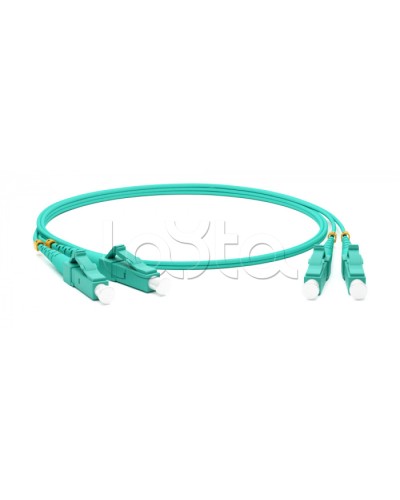 Патч-корд волоконно-оптический Hyperline FC-D2-503-LC/UR-LC/UR-H-50M-LSZH-AQ в Нижнем Тагиле Патч-корды оптические Pintop.ru