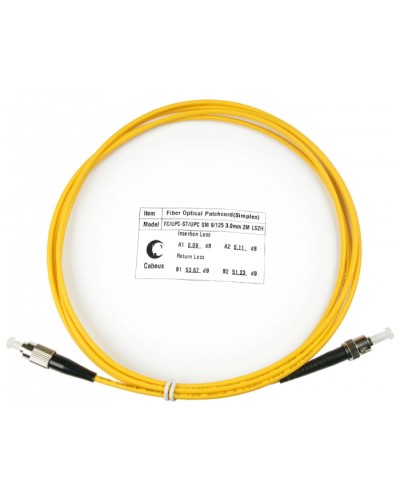 Шнур оптический simplex FC-ST 9/125 sm 2м LSZH Cabeus FOP(s)-9-FC-ST-2m в Нижнем Тагиле Патч-корды оптические Pintop.ru