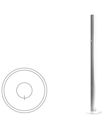 Стойка ограждения базовая с отверстием под фиксатор (антик серебро) Oxgard в Нижнем Тагиле Ограждения Pintop.ru