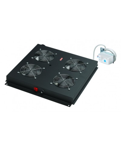 Вентилятор 4-х мод. с мех. терм., со шнуром пит. 1,8м, вилка Shuko, чер. Datarex DR-452411 в Нижнем Тагиле Вентиляторные модули Pintop.ru