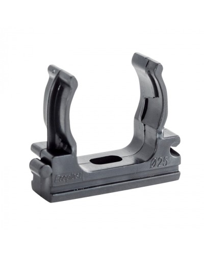 CF25G Держатель (клипса), без галогена, для труб D25мм, цвет чёрный (10шт) Экопласт (41725-10HF-BL) в Нижнем Тагиле Держатели, клипсы, скобы Pintop.ru