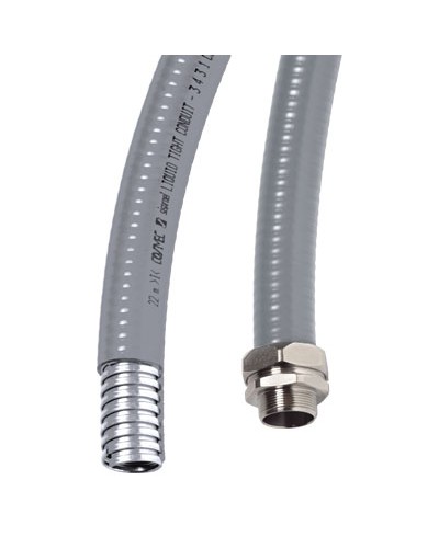 Металлорукав DN 26мм в гладкой ПВХ изоляции, Dвн 26,5 мм, Dнар 34,0,IP66, 25 м, цвет серый DKC 6070R-32 в Нижнем Тагиле Крепежные изделия Pintop.ru