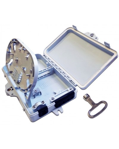 Бокс распределительный настенный на 6 волокон, наружной установки LANMASTER LAN-FDB-FTTH06/OUT в Нижнем Тагиле Кросс оптический Pintop.ru