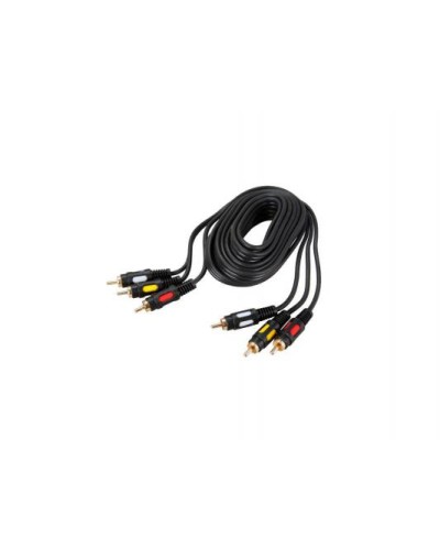 Шнур 3 RCA Plug - 3 RCA Plug 1.5 м GOLD (10шт/уп) REXANT 17-0212 в Нижнем Тагиле Патч-корды и пигтейлы Pintop.ru