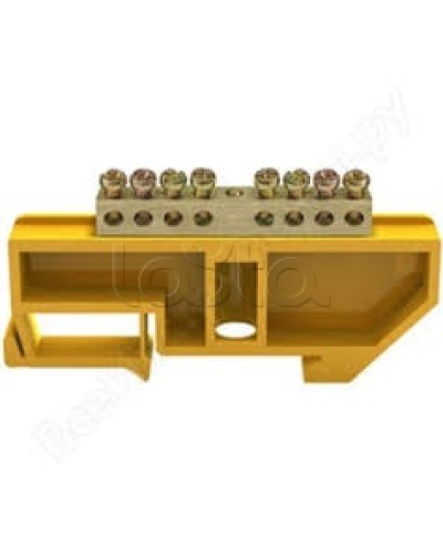 Шина PE земля на DIN-изоляторах ШНИ-6х9-8-Д-Ж IEK YNN10-69-8D-K05 в Нижнем Тагиле Клеммные колодки Pintop.ru