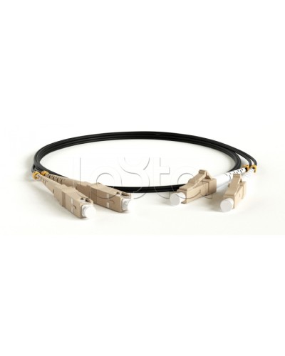 Патч-корд волоконно-оптический Hyperline FC-D2-50-SC/PR-SC/PR-H-3M-LSZH-BK в Нижнем Тагиле Патч-корды оптические Pintop.ru