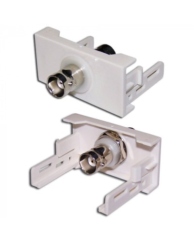 Вставка Mosaic 22.5x45 с BNC-адаптером BC-009, белая LANMASTER (LAN-WA-LP-BNC-WH) в Нижнем Тагиле Коннекторы и разъемы Pintop.ru