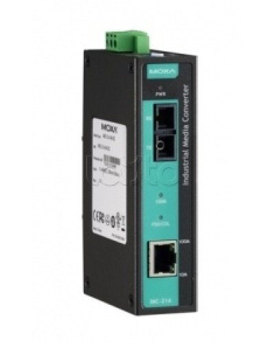 Медиаконвертер Ethernet 10/100BaseTX в 100BaseFX (SC) с расширенным диапазоном температур Moxa IMC-21A-S-SC-T в Нижнем Тагиле Медиаконвертеры Pintop.ru