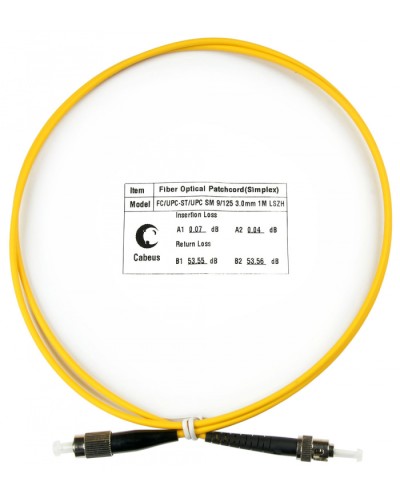 Шнур оптический simplex FC-ST 9/125 sm 1м LSZH Cabeus FOP(s)-9-FC-ST-1m в Нижнем Тагиле Патч-корды оптические Pintop.ru