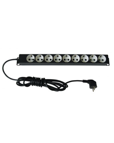 Блок силовых розеток 19 со шнуром (2 м.) без выключателя, 9 розеток ЦМО БР-9П-Ш-9005 в Нижнем Тагиле Блоки розеток Pintop.ru