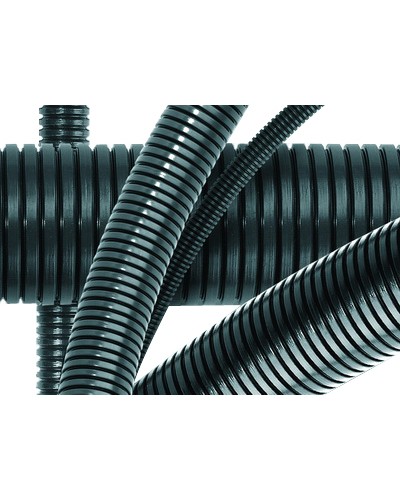 Труба гофрированная DN36мм, ПВ-0, D вн 36,3 мм, D нар 42,5 мм, полиамид 6, с протяжой DKC PA613643F0 в Нижнем Тагиле Труба гофрированная Pintop.ru