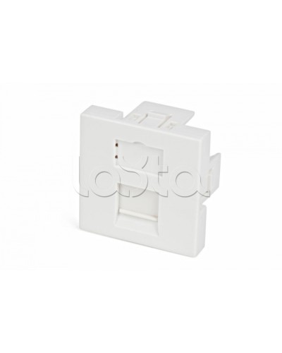 Вставка 45x45 (аналог Mosaic) для 1 модуля формата Keystone Jack, со шторкой Hyperline SIP2-1K-M45-45 в Нижнем Тагиле Модули Keystone Pintop.ru