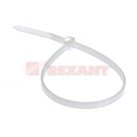 Хомут-стяжка нейлоновый 4х300 мм белый (100шт/уп) REXANT 07-0300