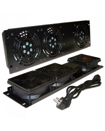 Блок 3-х вентиляторов 19 вертикальный, без термостата, 3U TWT (TWT-CB-FANV3-RACK) в Нижнем Тагиле Вентиляторные модули Pintop.ru