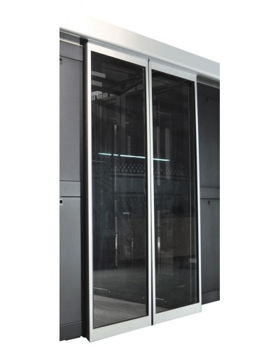 Дверь коридора развижная автоматическая 1200 мм для шкафов LANMASTER DCS 42U, стекло, key-card замок LANMASTER LAN-DC-SDRAL-42Ux12 в Нижнем Тагиле Аксессуары для стоек и шкафов Pintop.ru