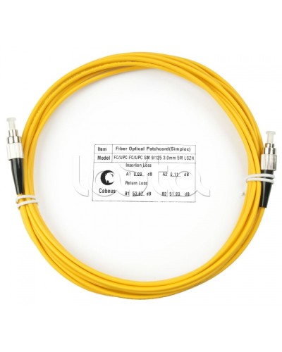 Шнур оптический simplex FC-FC 9/125 sm 7м LSZH Cabeus FOP(s)-9-FC-FC-7m в Нижнем Тагиле Патч-корды оптические Pintop.ru