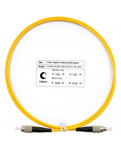 Шнур оптический simplex FC-FC 9/125 SM 1 м LSZH Cabeus FOP(s)-9-FC-FC-1M в Нижнем Тагиле Патч-корды оптические Pintop.ru