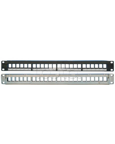 Наборная коммутационная панель 19”, 1U, 24 порта UTP/FTP Eurolan (27F-00-24BL) в Нижнем Тагиле Коннекторы Pintop.ru