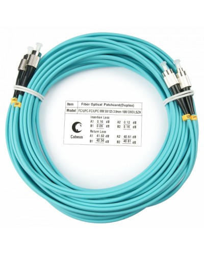 Шнур оптический duplex FC-FC 50/125 mm OM3 25м LSZH Cabeus FOP-50-FC-FC-25m в Нижнем Тагиле Патч-корды и пигтейлы Pintop.ru