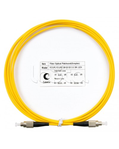 Шнур оптический simplex FC-FC 9/125 SM 3 м LSZH Cabeus FOP(s)-9-FC-FC-3M в Нижнем Тагиле Патч-корды оптические Pintop.ru
