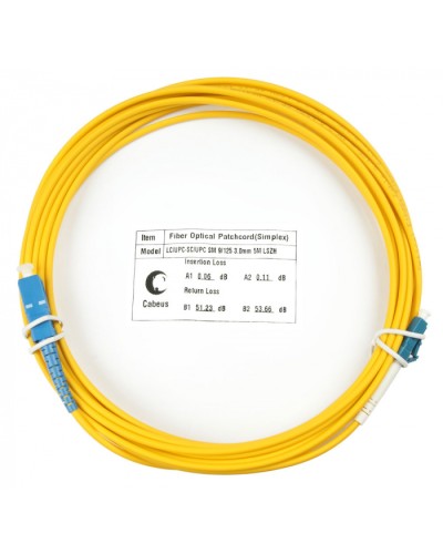 Шнур оптический simplex LC-SC 9/125 sm 10м LSZH Cabeus FOP(s)-9-LC-SC-10m в Нижнем Тагиле Патч-корды оптические Pintop.ru