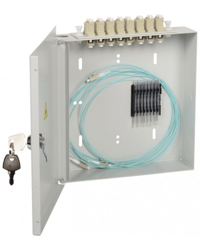 Кросс укомплектованный настенный LC (duplex) 8 портов (OM3) ITK FOBX8-N-8LCUD03 в Нижнем Тагиле Кросс оптический Pintop.ru