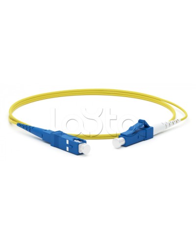 Патч-корд волоконно-оптическийLC/UPC-SC/UPC (1м) Hyperline FC-S2-9-LC/UR-SC/UR-H-1M-LSZH-YL в Нижнем Тагиле Патч-корды оптические Pintop.ru