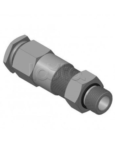 Кабельный ввод для бронированного кабеля с двойным уплотнением резьбой G1/2, внешним диаметром кабеля D=14-18 мм и проходным диаметром кабеля d=8-12 мм Спектрон КВБ-18/12-2У-М-G1/2 в Нижнем Тагиле Аксессуары для кабель-канала Pintop.ru