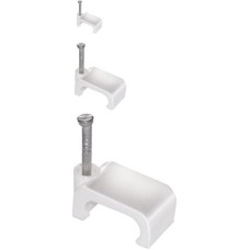 Скоба 8 мм плоская пластиковая (100 шт/уп) IEK USK21-08-100