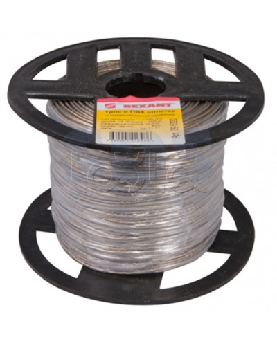 Трос стальной в ПВХ изоляции d2 мм (200) REXANT 09-5320 в Нижнем Тагиле Крепежные изделия Pintop.ru