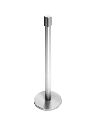 Стойка ограждения передвижная с ремнем (5 метров красный с тормозом) Oxgard ВЗР2387.02 в Нижнем Тагиле Ограждения Pintop.ru