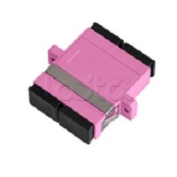 Адаптер NIKOMAX волоконно-оптический, соединительный, многомодовый, стандарта OM4, SC/UPC-SC/UPC, двойной, пластиковый, без шторки, с фланцами, маджента, уп-ка 2шт. NIKOMAX (NMF-OA2M4-FN-SCU-SCU-MG-2)