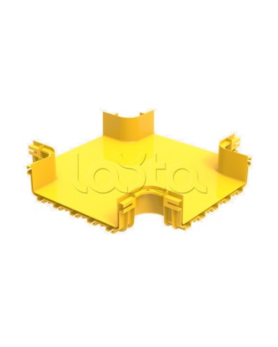 Ответвитель крестообразный пластиковый оптического лотка Hyperline FBTR-360-CRS в Нижнем Тагиле Аксессуары для лотков Pintop.ru