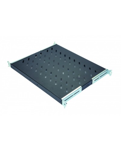 Полка стационарная 1U до 50 кг, 570 мм, черный антрацит Eurolan 60A-01-80-09BL в Нижнем Тагиле Полки для шкафов и стоек Pintop.ru