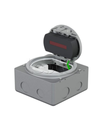 LUK/1,5AL66 Люк в пол на 1,5 поста (45х45мм), с суппортом и коробкой, сталь IP66 (70031) в Нижнем Тагиле Системы лючков и колонн Pintop.ru