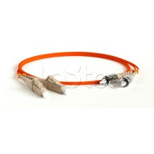 Патч-корд волоконно-оптический MM 62.5/125, ST-LC, duplex, LSZH, 1 м Hyperline FC-D2-62-LC/PR-ST/PR-H-1M-LSZH-OR (FC-62-ST-LC-PC-1M)